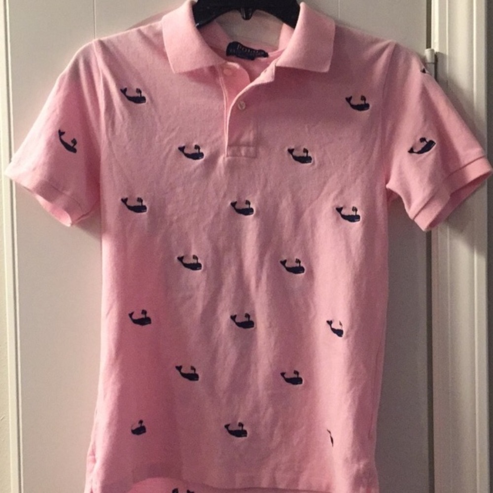Boys whale polo collared shirt